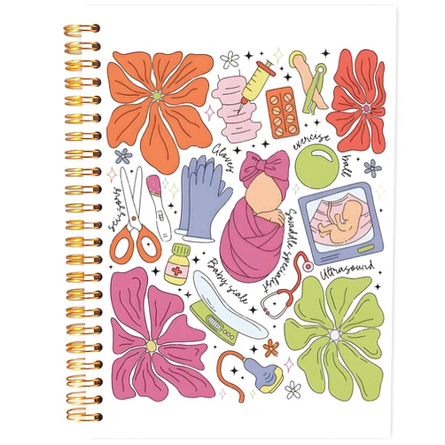 AQYIP Labor and Delivery Nurses Spiral Notebook, NICU Newborn Nurse Gifts Journaling Notebooks, Nurse Appreciation Week Gifts Journal for Writing, 5.5x8.3 Inch