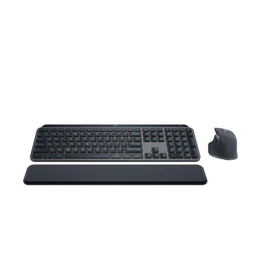 Logitech MX Keys S Combo - Performance Wireless Keyboard and Mouse with Palm Rest, Customizable Illumination, Fast Scrolling, Bluetooth, USB C, for Windows, Linux, Chrome, Mac