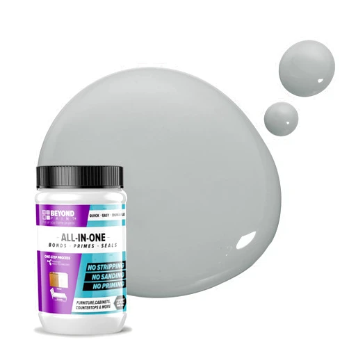 Beyond Paint Furniture Cabinets and More All-in-One Refinishing Paint, Quart, Soft Grey