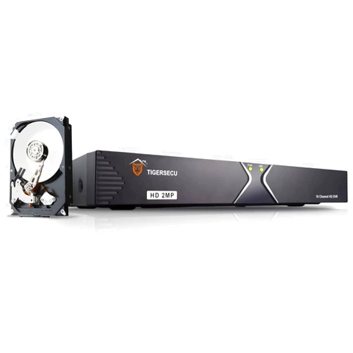 TIGERSECU Super HD 1080P 16-Channel Hybrid 5-in-1 DVR Security Recorder with 4TB Hard Drive, for up to 5MP TVI/AHD/CVI/Analog and IP Cameras (Cameras Not Included)