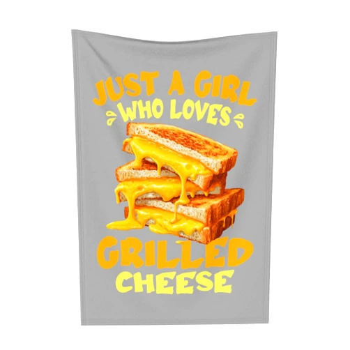 Generic Just A Girl Who Loves Grilled Cheese Flannel Throw Blanket 30x40 Inch Cozy Soft Blanket for Sofa Bed Travel Camp3