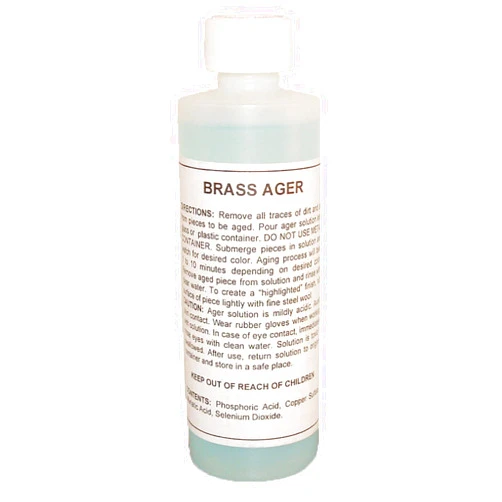 Generic Brass Ager Liquid 8oz. Tarnish Solid Brass with Antique Patina Oxidizer Vintage Finish DIY