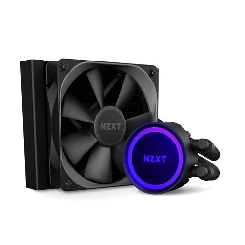 NZXT Kraken 120 - RL-KR120-B1 - AIO RGB CPU Liquid Cooler - Quiet and Effective - Quiet Operation - Ring RGB LED - AER P 120mm Radiator Fan (Included), Black