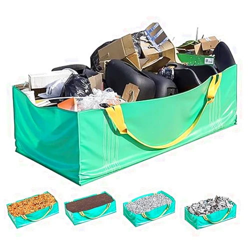 Skywin Dumpster Bag - Foldable and Reusable Trash Bag for Waste Management, Multiple Times Use During Renovations Tear Resistant and Can Hold Up to 3,500 lbs (Green)