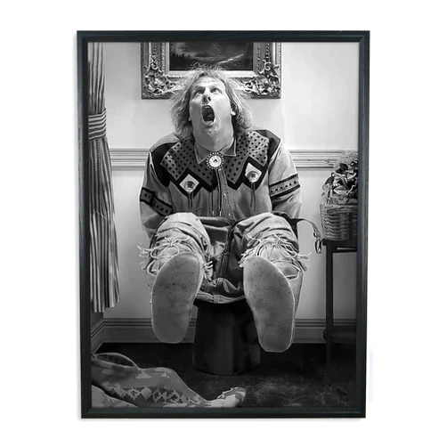 TWNSLLA Framed Bathroom Wall Art,Funny Bathroom Wall Art-Black and White Humour Vintage Wall Decor,Dumb and Dumber Comedy Movie Poster for Toilet Restroom Decor,12x16in