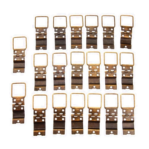 ZAIMEI 20Pcs Antique Bronze Cabinet Hinges Furniture Accessories Door Hinges Drawer Jewellery Box Hinges for Furniture Hardware 38x21mm