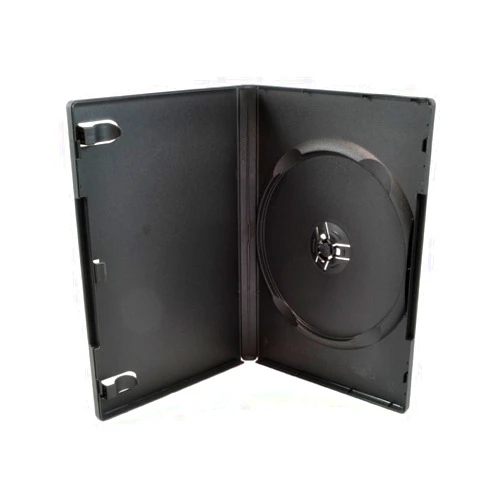 Maxtek 25 Pack Maxtek Standard 14mm Black Signle Disc DVD Cases with Outter Clear Sleeve