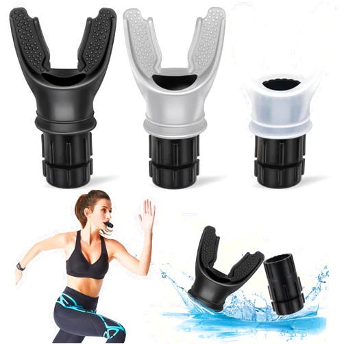 TEAWOO 3 PCS Portable Breathing Trainer with Adjustable Resistance Settings (Black/Grey/White)