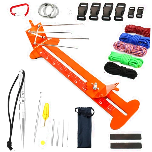 KOKKOYA 2-in-1 Paracord Jig kit Adjustable Length Bracelet Maker Kit Metal Weaving DIY Craft Paracord Tools 4