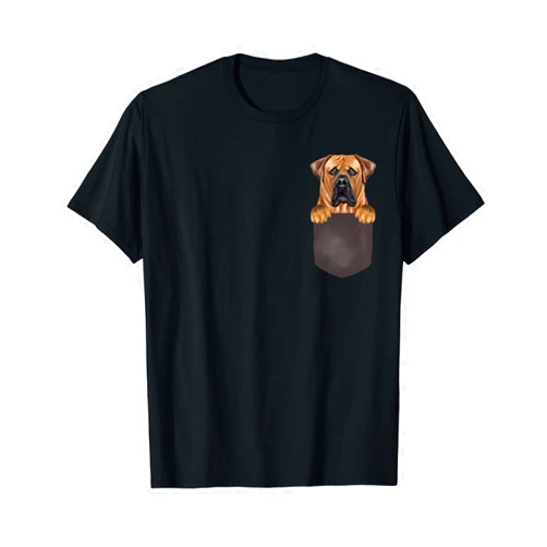 Boerboels Owner Gift Dog In Pocket Funny Dog Lover Boerboel T-Shirt