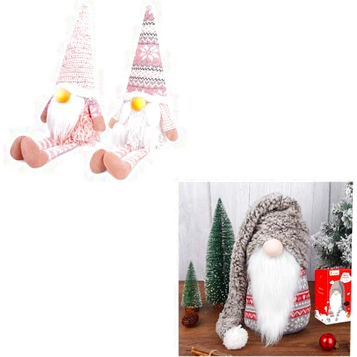 D-FantiX Pink Christmas Valentine Gnomes Decorations & Christmas Gnome Plush