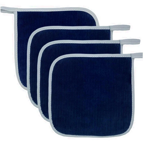 JxmnTex 4 Pack Pot Holders Clearance for Kitchen Heat Resistant Pot Holders Sets Oven Hot Pads Pot Holders for Cooking Baking Color Navy