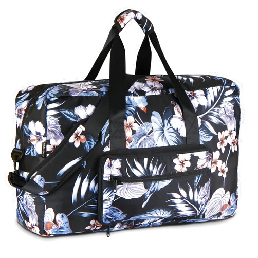 F.FETIVIN Weekender Bag Carry On Travel Duffle Medium Overnight Bag for Women(Floral Leaf)