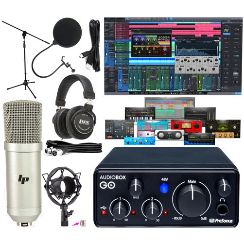 PreSonus AudioBox GO | USB-C Audio Interface for Music Production with Studio One DAW Recording Software, Music Tutorials, Sound Samples and Virtual Instruments Studio Bundle