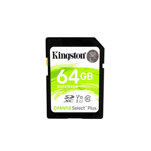 Kingston 64GB Canvas Select Plus SDXC Card | Up to 100MB/s | Class 10 UHS-I U1 V10 | SDS2/64GB