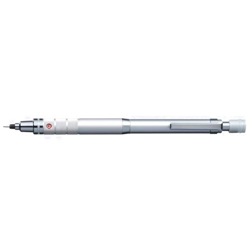 Uni-Ball Uni Kuru Toga Roulette Model Auto Lead Rotation 0.5mm Mechanical Pencil, Silver Body (M510171P.26)