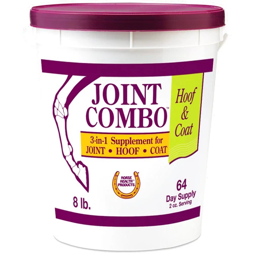 Farnam Horse Health Joint Combo Hoof & Coat, Convenient 3-in-1 horse joint supplement provides complete joint, hoof and coat care, 8 lb., 64 day supply