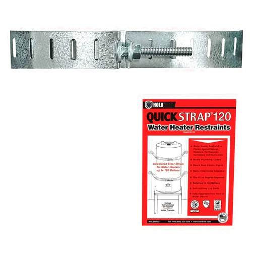 Generic Galvanized Steel Water Heater Straps, For Use With: Tanks Up to 120 gal. - QS-120