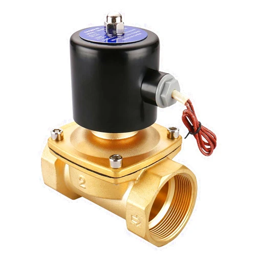 Baomain 2 inch DC 24V Brass Electric Solenoid Valve Water Air NC Valve 2W-500-50