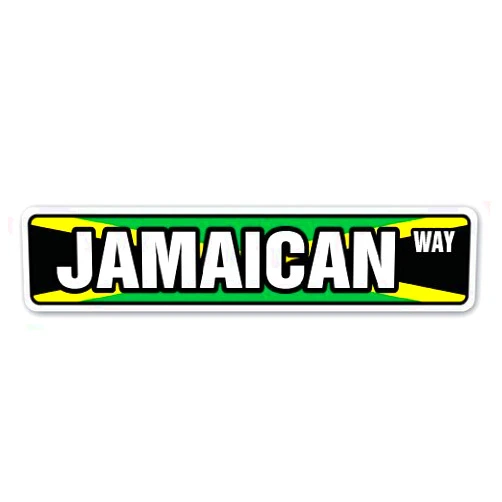 SignMission JAMAICAN FLAG Street Sign jamaica national nation pride country | Indoor/Outdoor | 18