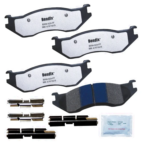 Bendix Fleet Metlok MKD966FM Semi-Metallic Front Brake Pads for Dodge Durango 2006-2003, Ram 1500 2005-2002, Ram 1500 Van 2003