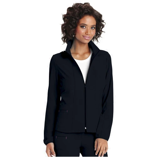 HeartSoul Break On Through Women Warm Up Scrubs Jacket Zip Front 20310
