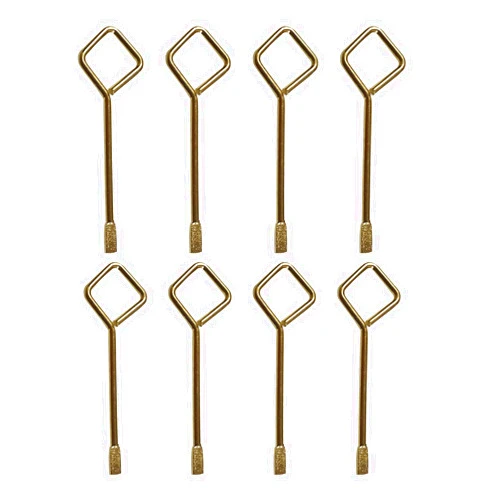 CF Living Interior Door Emergency Key, Key Pin for Interior Privacy Door Lock Compatible for Bedroom Bathroom, Square Ring- 8 Pack