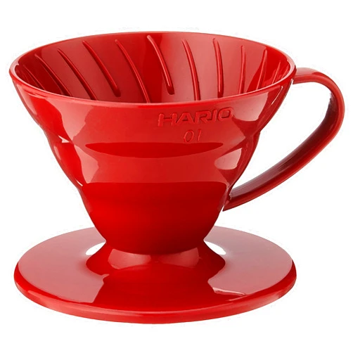 Hario V60 Plastic Coffee Dripper, Size 01, Red