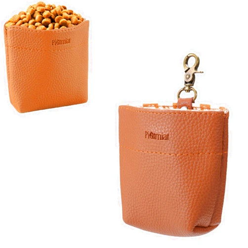 PiatMiat 3rd Generation Dog Treat Pouch for Training Pets, Hands-Free Snack Bags with Magnetic Closure Dog Walking Bag Pouches (Brown)