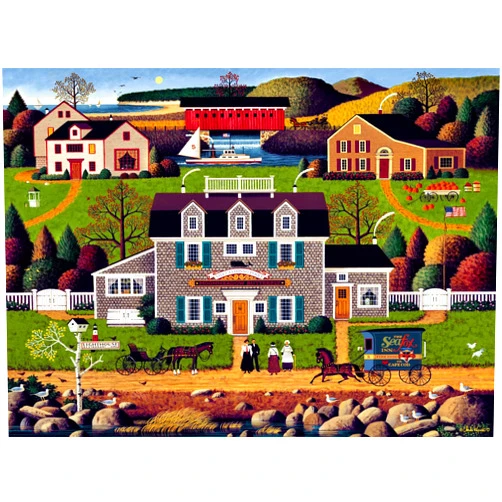 Buffalo Games - Charles Wysocki - Moonmeadow Cove - 1000 Piece Jigsaw Puzzle for Adults Challenging Puzzle Perfect for Game Nights - Finished Puzzle Size is 26.75 x 19.75
