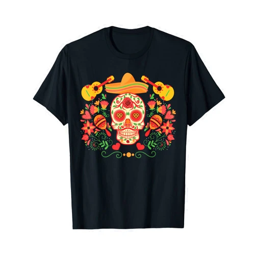 Sugar Skull - Traditional Day Of The Dead Mexico Traditional Day Of The Dead Mexico Mariachi Band Sugar Skull T-Shirt