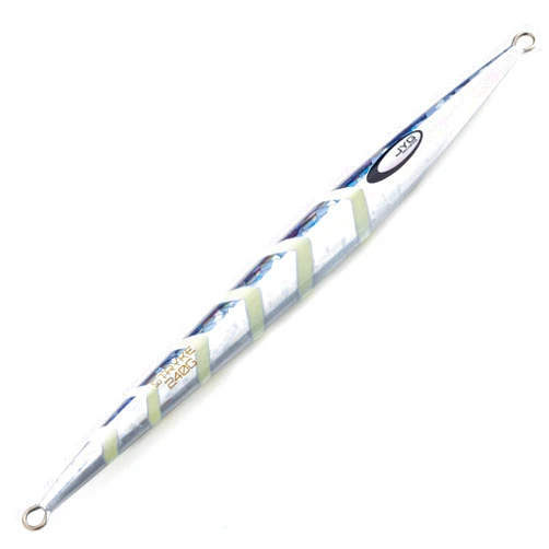JYG PRO FISHING JYG PROFISHING Jig for Hooks - Saltwater Fishing Jig Lures – Salmon, Tuna, Fish Glow Bait Lure Heads - Deep Sea Perfect for Slow Pitch Jigging - Stryke Collection SILVER 240G