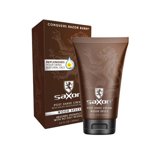 Saxon Post Shave Cream with Micro Moisturizing and Conditioning Beads, Woodspice