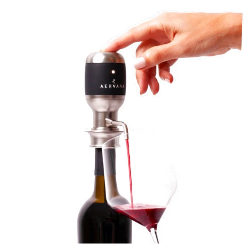 Aervana Original: Electric Wine Aerator and Pourer/Dispenser - Air Decanter - Personal Wine Tap for Red and White Wine 750 ml and 1.5 l (With Stand)