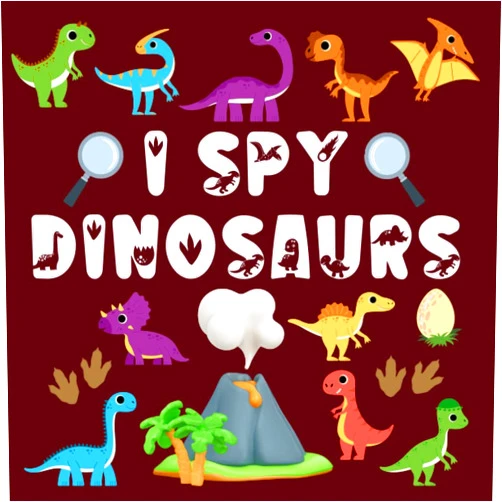 CSW Publishing I Spy Dinosaur Book for Kids Ages 2-5 • Full Color Seek and Find Dinosaur Game for Children and Toddlers (I Spy Collection for Kids)