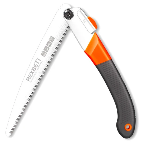 REXBETI Folding Saw, Heavy Duty 11 Inch Extra Long Blade Hand Saw for Wood Camping, Dry Wood Pruning Saw With Hard Teeth, Quality SK-5 Steel