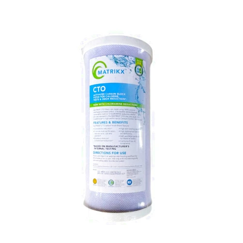KX Technologies Matrikx 10 Full Flow CTO Carbon Block Filter now with Chloramine Reduction, 4.5 x 10, 32-450-10-MATRIKX