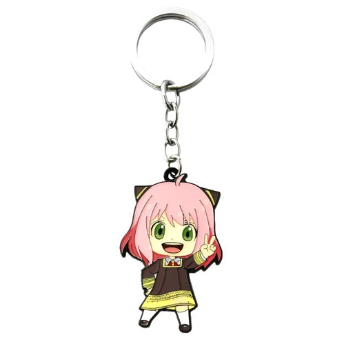 DEZHAN Anime Cartoon Keychain, Metal Cute Key Chain for Women and Men