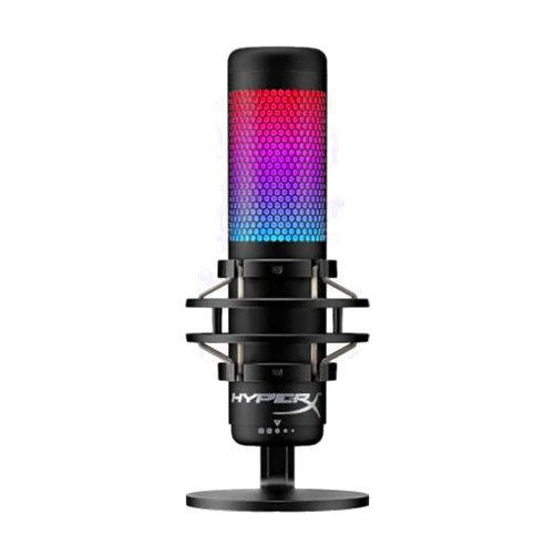 HyperX QuadCast S – RGB USB Condenser Microphone for PC, PS4, PS5 and Mac, Anti-Vibration Shock Mount, 4 Polar Patterns, Pop Filter, Gain Control, Gaming, Streaming, Podcasts, Twitch, YouTube, Discord