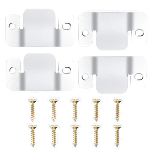 DEEPDREAM 4 Pcs Sectional Couch Connectors Metal Couch Clips Sofa Connector Interlocking Furniture Connector with 10 Pcs Screws