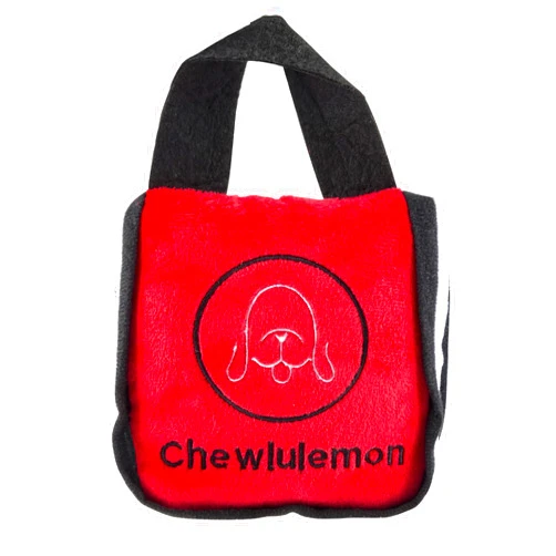 Haute Diggity Dog Chewlulemon Tote, Plush Designer Dog Toys with Interactive Squeaker, Stimulating Pet Enrichment, Machine-Washable & Safe Materials for All Breeds, One Size