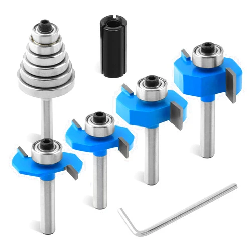HKZTUY 4Pcs Rabbet Router Bits 1/4