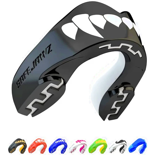 SafeJawz Sports Mouthguard, Dual Layer Premium Mouth Guard with Case for Basketball, Lacrosse, Football, Martial Arts, Hockey, Wrestling, Ice Hockey and All Contact Sports