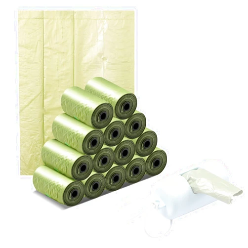 Ajrwiiy 14 Rolls Waste Disposal Bags Refills Compatible with Ubbi On the Go Gray Bag Dispenser, Leak Proof Baby Poop Baggies for Travel, Diaper Disposal Bags for Quick Changes and Easy to Use (14 x 15 Count)