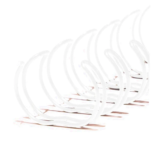 TruBind 11mm (7/16 in.) Double Loop Binding Spines | 11 in. Length for Letter Size or Smaller Projects | 3:1 Pitch | 80 Sheet Binding Capacity | White | 100 Pack