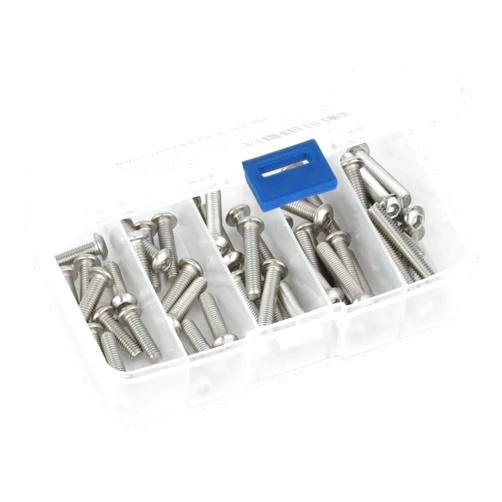 MewuDecor 50 PCS Button Head Socket Cap Screws, M6 x 20mm, 25mm, 30mm, 35mm, 40mm, 304 Stainless Steel 18-8, Bright Finish, Fully Threaded