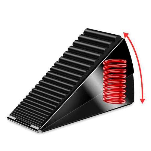 AIMAXINKE Strongest Adjustable Spring Loaded Large Door Stopper - Heavy Duty Tall Door Stop Wedge Door Stoppers for Bottom of Doors,Tall up to 3 in Doorstop Stainless steels Made Suits Any Heavy Gate