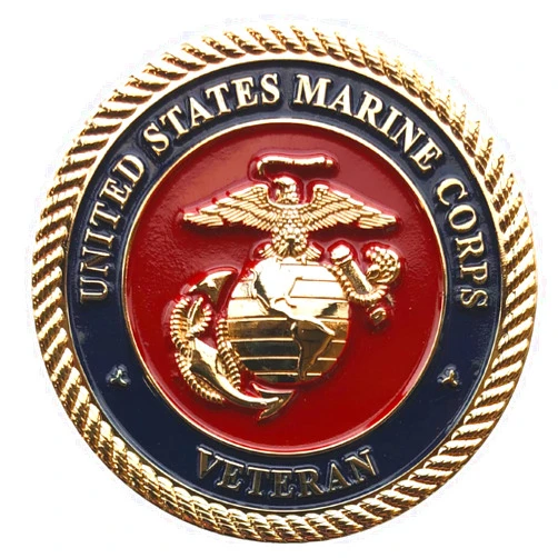 Artisan Owl United States Marine Corps Veteran USMC Service to A Grateful Nation Challenge Coin