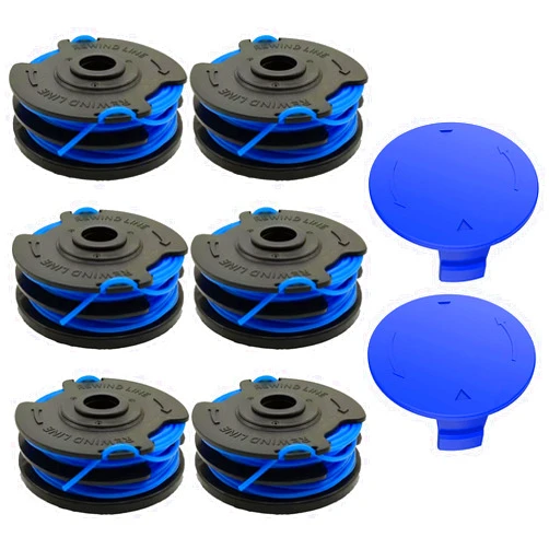 Kudoosen KST-120X Trimmer Replacement Line Compatible for Kobalt KST 120x-06, 20ft 0.065'', 6-Line Spool + 2 Cap