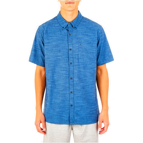 Hurley Men's One and Only Textured Short Sleeve Button Up